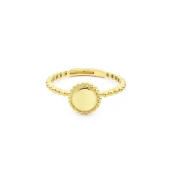 18K Gold Circle Ring