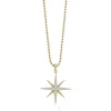 18K Gold Delicate Diamond Pendant Necklace