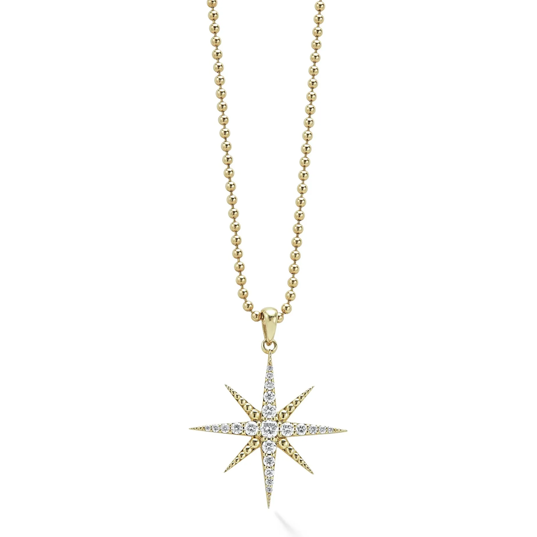 18K Gold Delicate Diamond Pendant Necklace