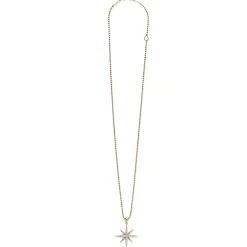 18K Gold Delicate Diamond Pendant Necklace