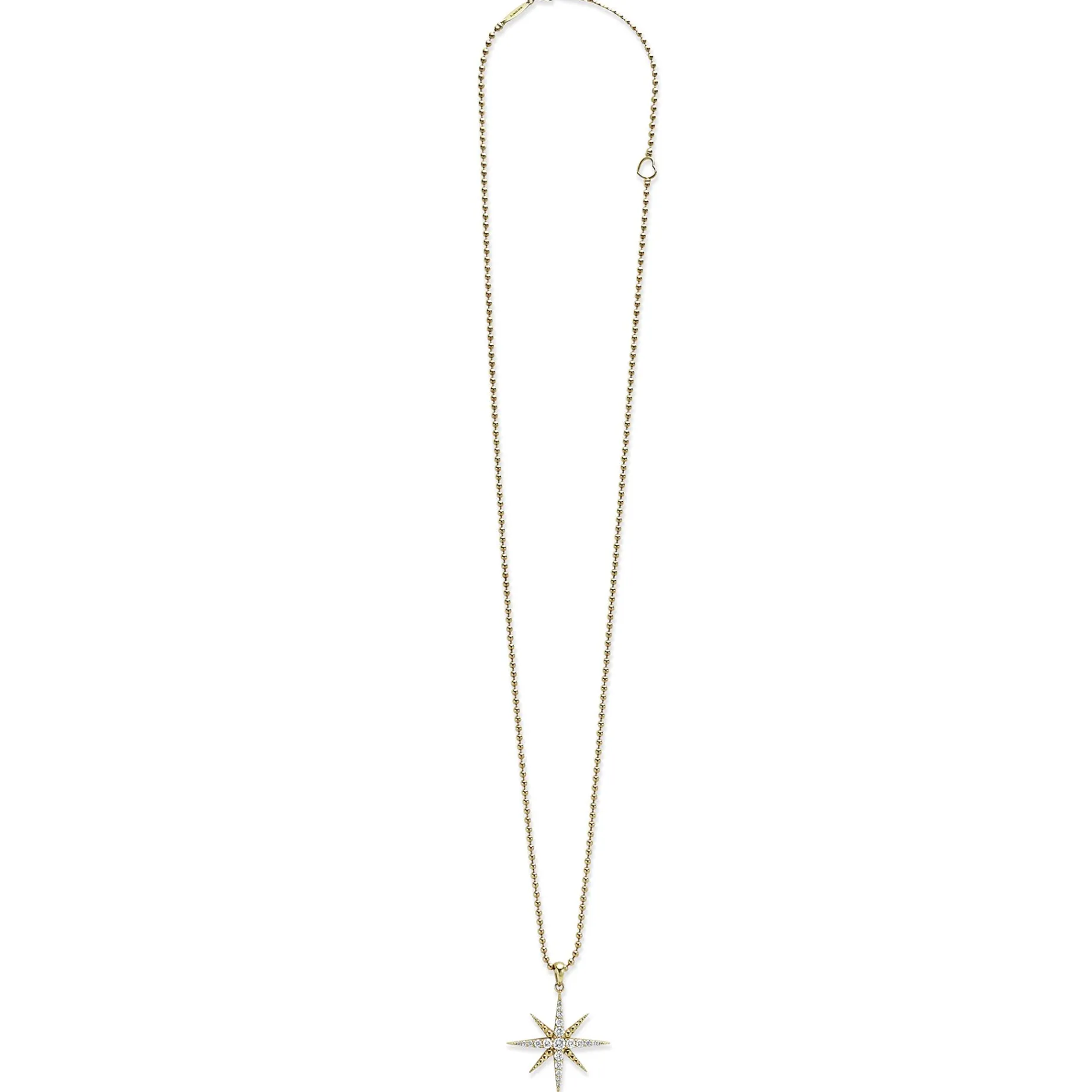 18K Gold Delicate Diamond Pendant Necklace