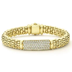 18K Gold Diamond Bracelet | 9mm