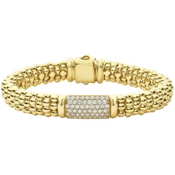 18K Gold Diamond Bracelet | 9mm