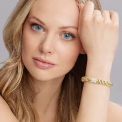 18K Gold Diamond Bracelet | 9mm