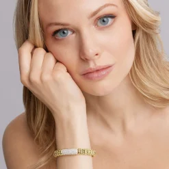 18K Gold Diamond Bracelet | 9mm