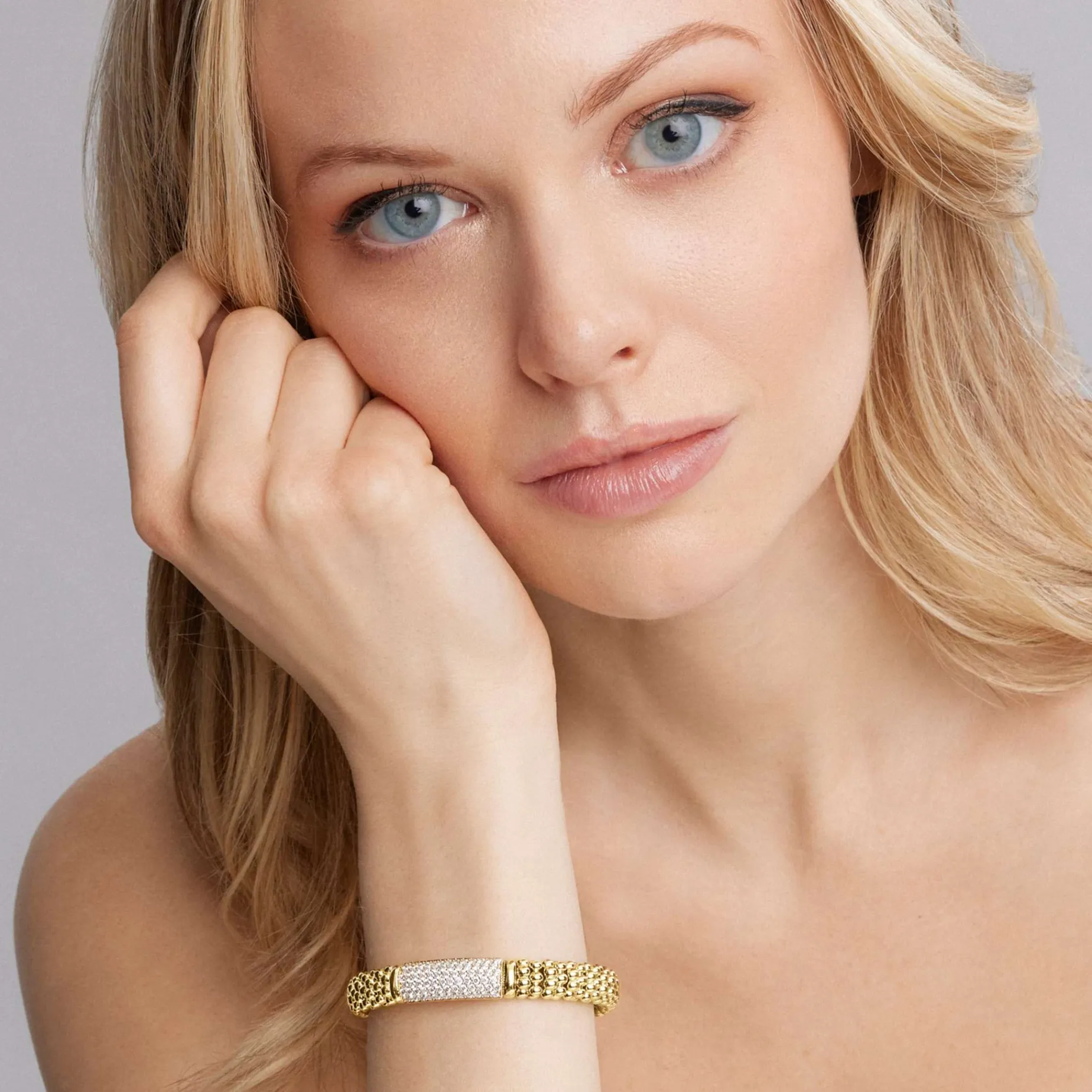 18K Gold Diamond Bracelet | 9mm