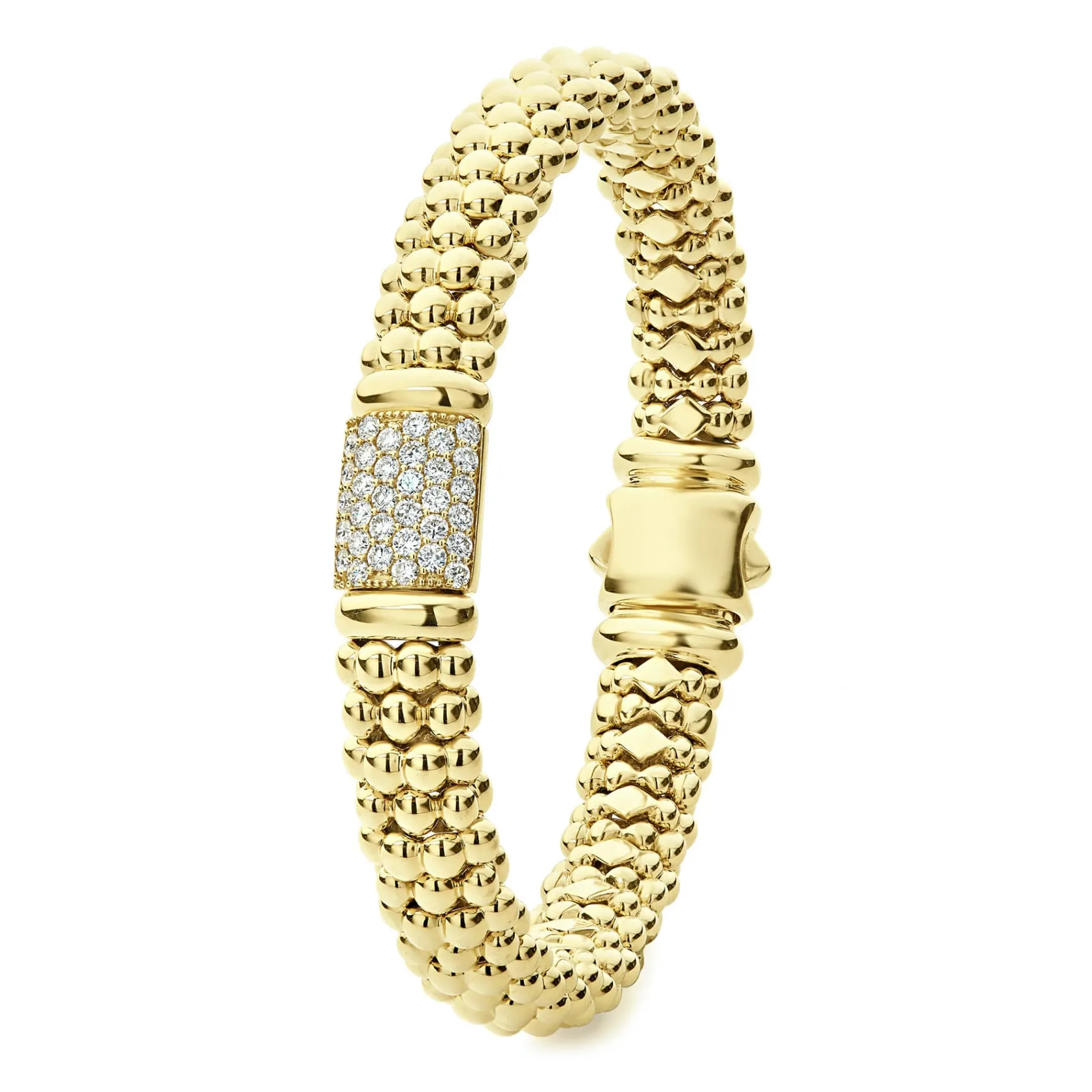 18K Gold Diamond Bracelet | 9mm