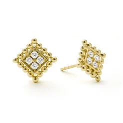 18K Gold Diamond Earrings
