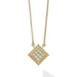 18K Gold Diamond Pendant Necklace