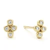18K Gold Diamond Stud Earrings