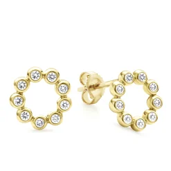 18K Gold Diamond Stud Earring Gift Set