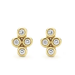 18K Gold Diamond Stud Earrings