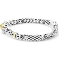 18K Gold Dome Caviar Bracelet | 6mm