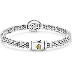 18K Gold Dome Caviar Bracelet | 6mm