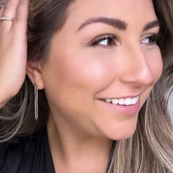 18K Gold Drop Earrings