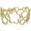 18K Gold Floral Link Bracelet