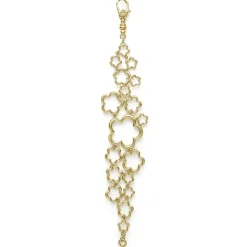 18K Gold Floral Link Bracelet