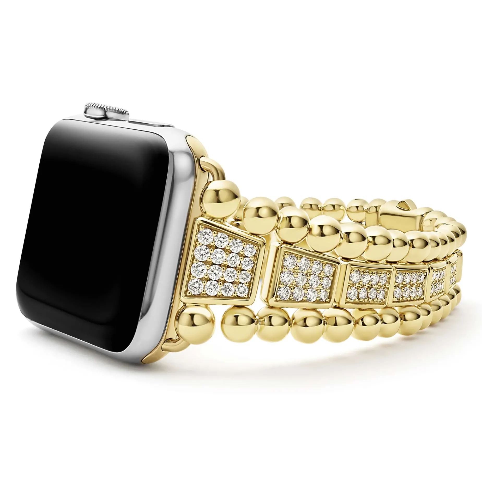 18K Gold Full Diamond Watch Bracelet-42-49mm