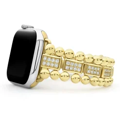 18K Gold Full Diamond Watch Bracelet-38-45mm