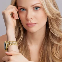 18K Gold Full Diamond Watch Bracelet-38-45mm