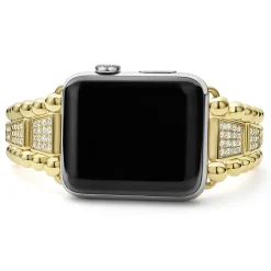 18K Gold Full Diamond Watch Bracelet-42-49mm