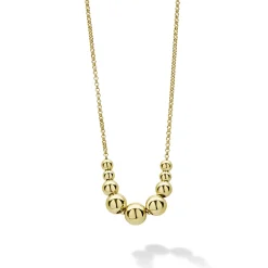 18K Gold Graduated Bead Necklace