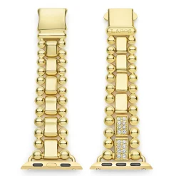 18K Gold Half Diamond Watch Bracelet-38-45mm
