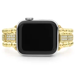 18K Gold Half Diamond Watch Bracelet-38-45mm