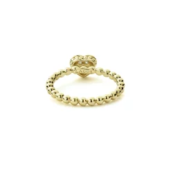 18K Gold Heart Diamond Ring