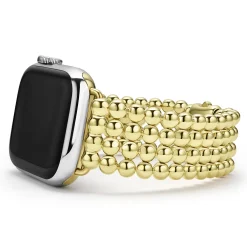 18K Gold Infinite Caviar Beaded Watch Bracelet - 38-45mm