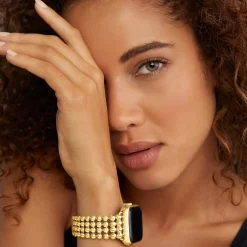 18K Gold Infinite Caviar Beaded Watch Bracelet - 38-45mm