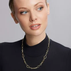 18K Gold Multi Link Necklace