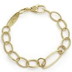 18K Gold Oval Link Bracelet