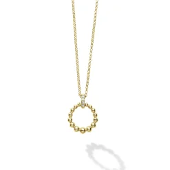 18K Gold Petite Diamond Pendant Necklace