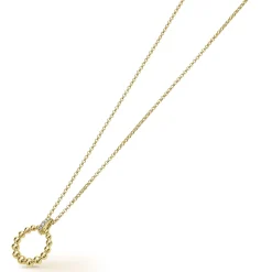 18K Gold Petite Diamond Pendant Necklace