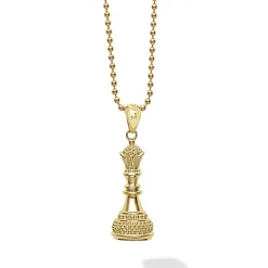 18K Gold Queen Pendant Necklace