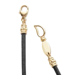 18K Gold Single Black Pearl Necklace