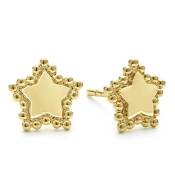 18K Gold Star Stud Earrings