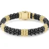 18K Gold Station Ceramic Beaded Bracelet | 9mm