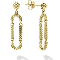 18K Gold Superfine Caviar Drop Earrings