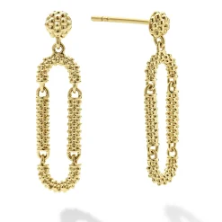 18K Gold Superfine Caviar Drop Earrings