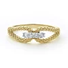 18K Gold Superfine Diamond Center Ring