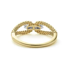 18K Gold Superfine Diamond Center Ring