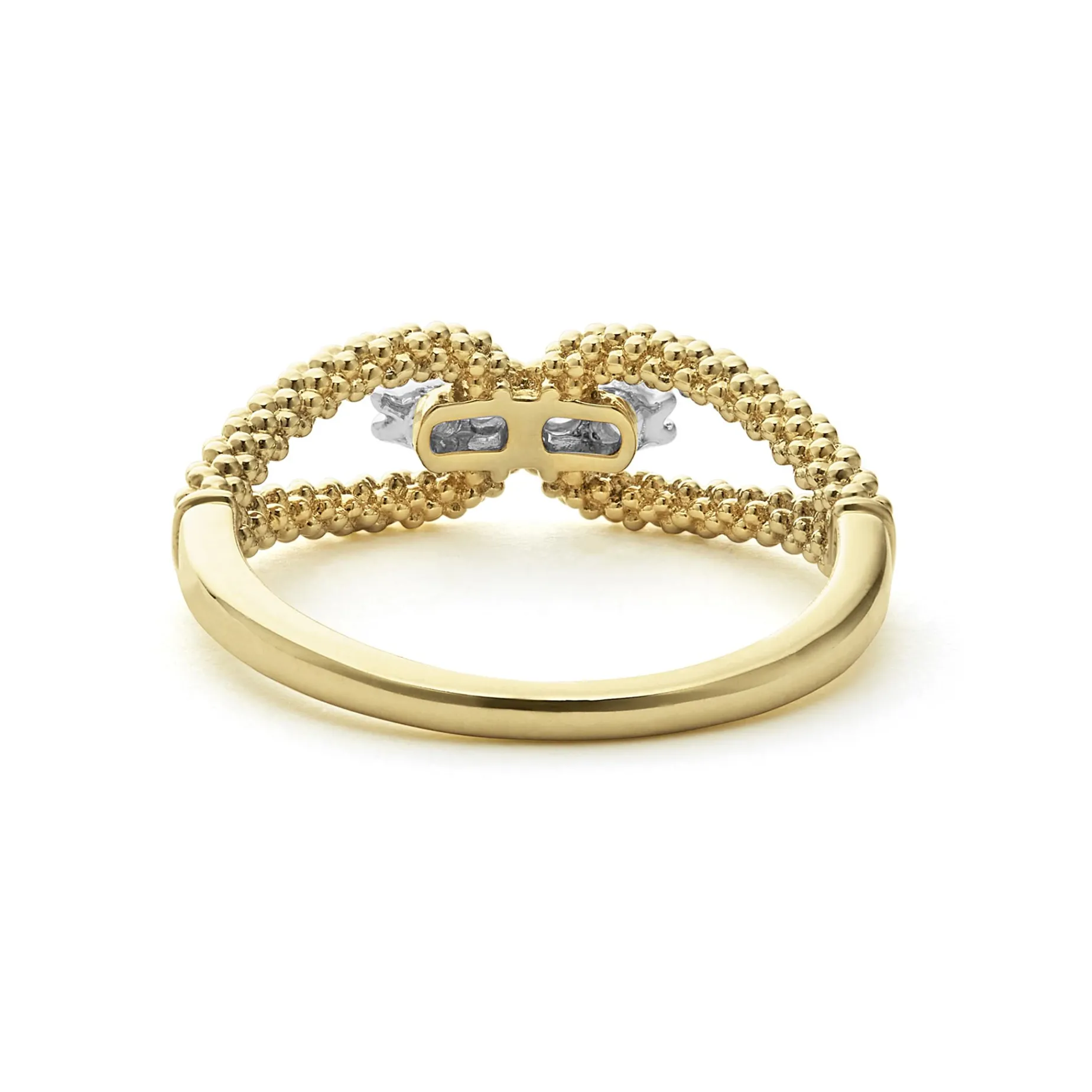18K Gold Superfine Diamond Center Ring