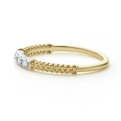 18K Gold Superfine Diamond Stacking Ring