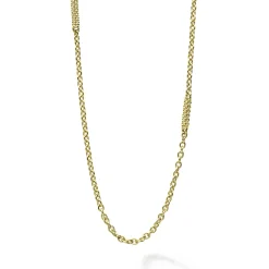 18K Gold Superfine Station Chain Necklace