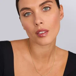 18K Gold Superfine Station Chain Necklace
