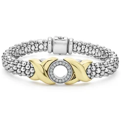 18K Gold XO Diamond Bracelet | 9mm