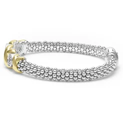 18K Gold XO Diamond Bracelet | 6mm