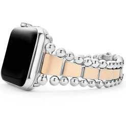 18K Rose Gold and Stainless Steel Watch Bracelet-42-49mm